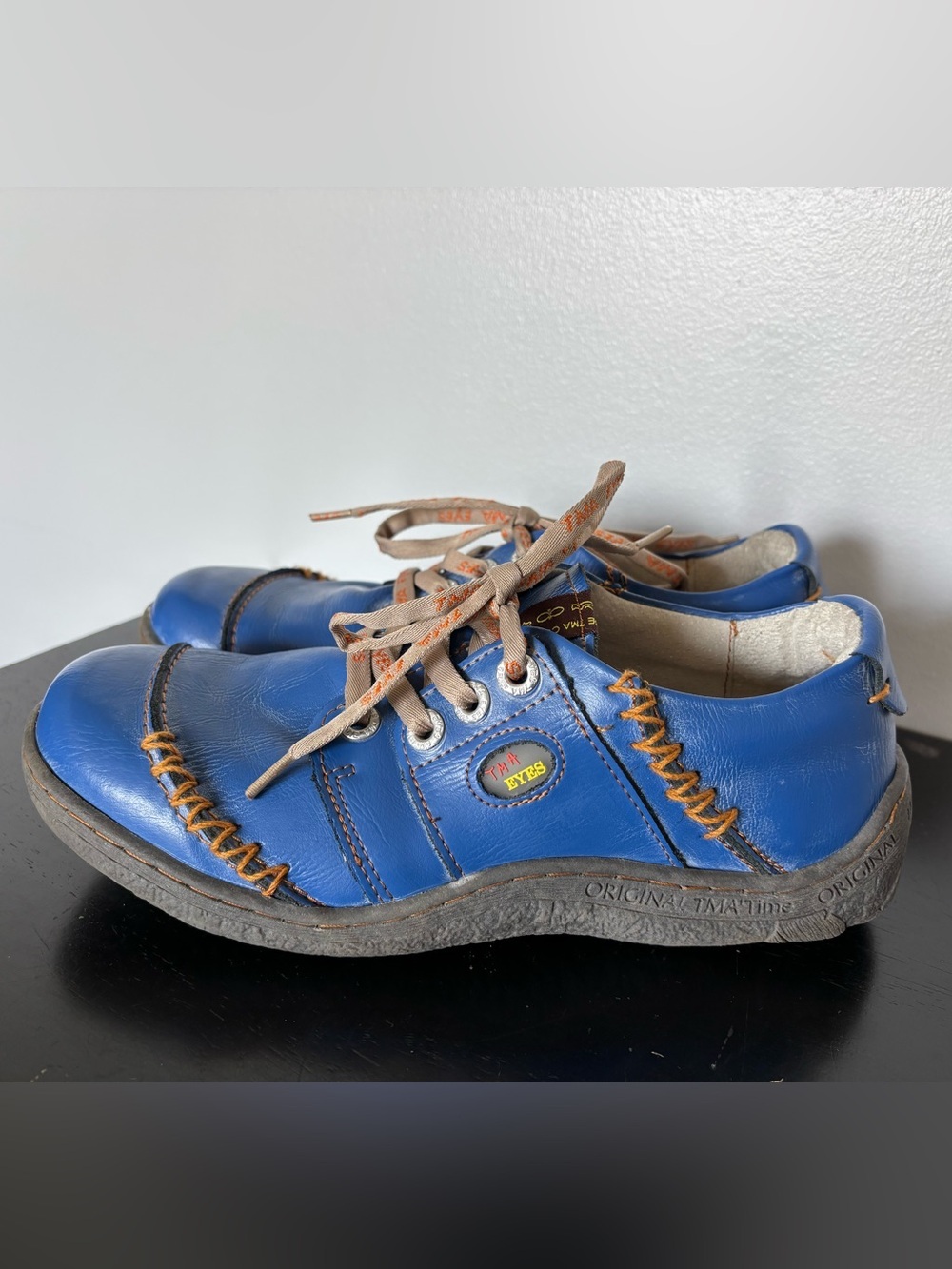 TMA EYES Stitched Leather Walking Hiking Shoes Womens Size 41 EUR (9 US) Blue - Picture 2 of 15